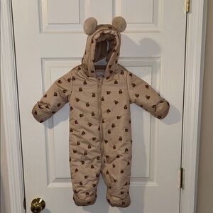 Floral baby snow suit